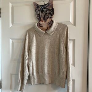 Everlane 100% Cashmere polo collared sweater